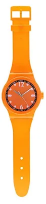 Produktbild von Excellent Houseware Wanduhr 92 cm – XXL Uhr im Armband-Design, orange, batteriebetrieben, originelle Kinderzimmer-Deko