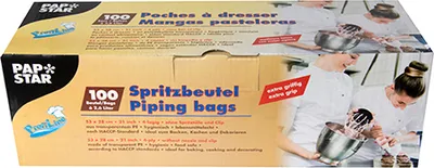 Produktbild von 100 Spritzbeutel 2,6 l 53 cm x 28 cm transparent griffig