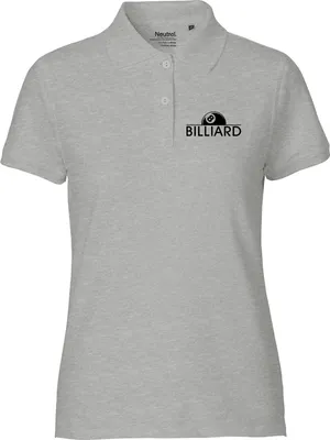 Produktbild von Huuraa Damen Polo Shirt Billard Snooker XXL Sport Grey Bio Baumwolle Fairtrade Poloshirt Geschenkidee