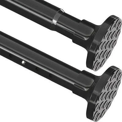 Produktbild von Famanu Teleskopische Gardinenstange extra lang - Schwarz, 300-355 cm