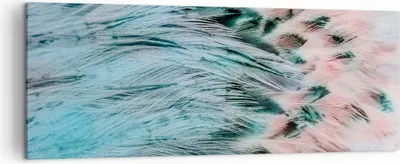 Produktbild von Bild auf Leinwand - Leinwandbild - Federn Federn Vogel - 140x50cm - Wand Bild - Wanddeko - Leinwanddruck - Bilder - Kunstdruck - Wanddekoration - Leinwand bilder - Wandkunst - AB140x50-3742