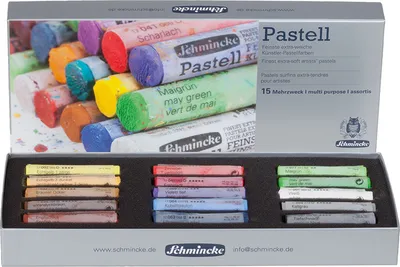 Obrázek produktu pro Schmincke pastelové barvy kartonová sada 15 tužek 77 215 097 pastelové barvy