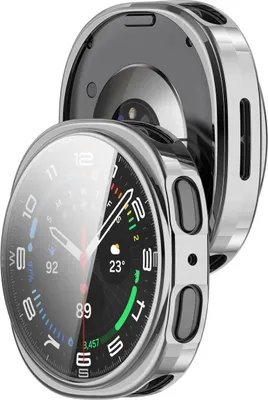 Produktbild von Schutzhülle für Galaxy Watch 8 40 mm, Bizon Case Watch Felipe, Silbern