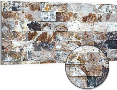 Produktbild von DEQORI Hybrid Leinwand Bild 100x50 cm 'Natürliche Vielfalt' Wandbild Glas flach modern