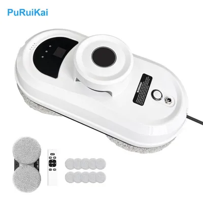 Produktbild von PuRuiKai Fensterputzroboter J-HCR-01A, 2800Pa Saugkraft, Smart Navigation, Kantenerkennung, Fernbedienung, Glasreiniger Roboter