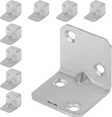 Zdjęcie produktu dla KOTARBAU® Zestaw 100 laczników katowych 30 x 30 x 30 x 1,5 mm z katownikiem Konstrukcja stalowa Otwory montazowe Laczniki meblowe Ocynkowane Wytrzymale laczniki drewniane Katownik montazowy