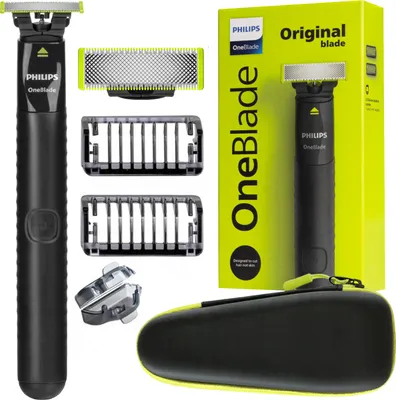 Immagine prodotto di Philips OneBlade QP1424 10 Nero Verde con custodia Trimmer Wet Dry