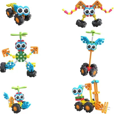 Produktbild von K'nex Baukasten Zoomin Buddies - buntes STEM Spielzeug 48-teilig