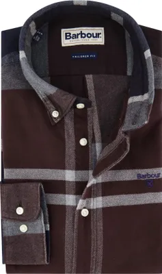 Produktbild von Barbour tailliertes, legeres, kariertes Hemd in Aubergine