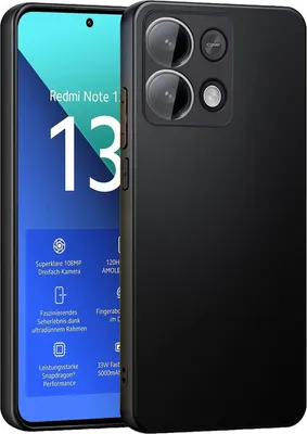 A black silicone phone case is shown next to a smartphone displaying product information.