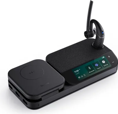 Zdjęcie produktu dla Yealink BH71-WORKSTATION, Bezprzewodowy, 100 - 20000 Hz, Biuro/centrum telefoniczne, 18 g, Zestaw słuchawkowy, Czarny