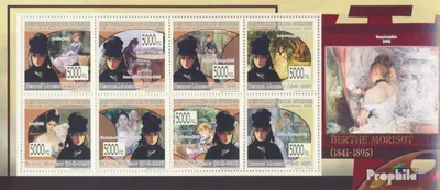 Produktbild von Briefmarken Guinea 2009 Mi 6863-6870 Kleinbogen (kompl. Ausgabe) postfrisch Gemälde von Berthe Morissot (1841-1895)