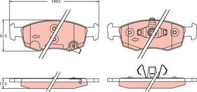 Immagine prodotto di Pastiglie Freno Anteriori Fiat 500/500 C/Panda 1,0 Hybrid 20-