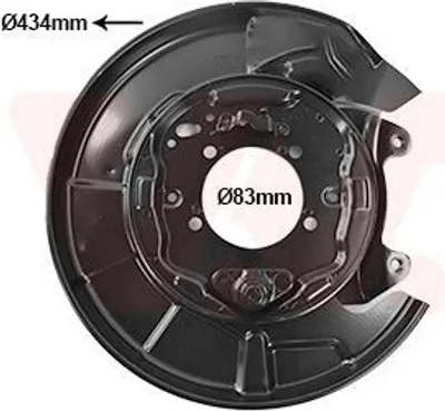 Produktbild von VAN WEZEL Spritzblech Bremsscheibe für TOYOTA RAV 4 II (CLA2, XA2, ZCA2, ACA2) Hinten Rechts 5377374 Ankerblech
