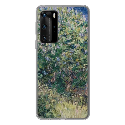 Produktbild von MuchoWow® Handyhülle Schutzhülle Hülle für Huawei P40 Pro Fliederbusch - Vincent van Gogh Silikon Softcase Handy Hülle - Schutz
