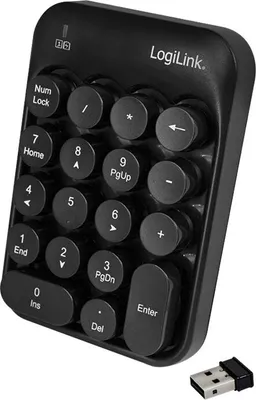Produktbild von Logilink Tastatur Maus Kombination Funk 2.4 GHz schwarz