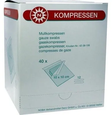 Immagine prodotto di MULLKOMPRESSE 10X10CM 12FACH STERILE KOMPR PRO SET, 40X2 St KOM