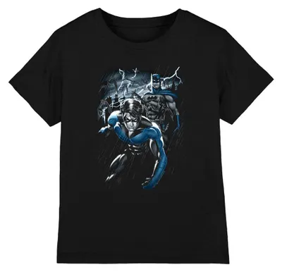 Image de T-shirt pour enfants "Dynamic Duo" Batman, référence TV41239 (128), couleur noire