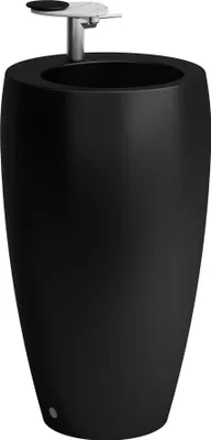 Produktbild von LAUFEN Alessi one Waschtisch mit integrieter Säule, 1 Hahnloch mittig, mit Überlauf, 530x530, H8119727161041