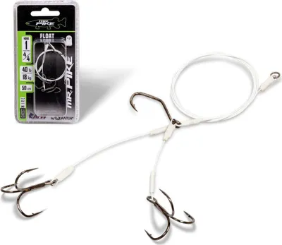 Produktbild von Quantum Mr Pike Ghost Traces Float Rig 50cm 18kg - Hechtvorfach, Größe:1 / 4 / 4