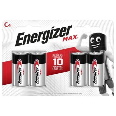Zdjęcie produktu dla Baterie alkaliczne Energizer Max C / LR14, opakowanie 4 szt