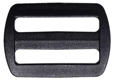 10er Set Kunststoffversteller 38x27 mm in Schwarz – Gurtversteller für Taschen und Rucksäcke.