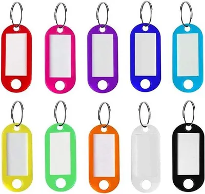 Produktbild von Reislabels mit Ring, 10 Farben, für 30 Stück