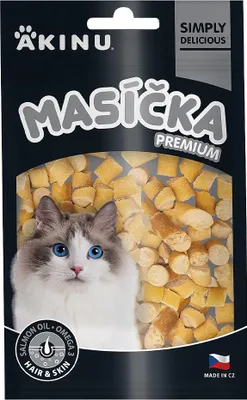 Obrázek produktu pro Akinu MASÍČKA PREMIUM Hair & Skin pamlsek pro kočky 50 g