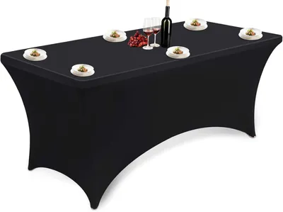 Produktbild von Elastische Tischdecke für Stehtische 183x75x75 cm in Schwarz