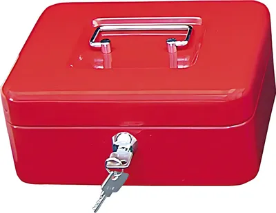 Immagine prodotto di Cassetta portavalori WEDO con clip, rossa, (L)200 x (P)160 x (H)90 mm