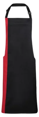 Produktbild von Premier - Latzschürze "Colours Collection", Kontrast LT2701 (Einheitsgröße) (Schwarz/Rot)