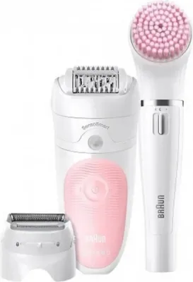 Zdjęcie produktu dla Braun Silk-épil 5 Wet&Dry 81683689, Biały, Różowy, 28 pęset(y), LED, 1 SensoFoil, Bateria, 100 - 240V