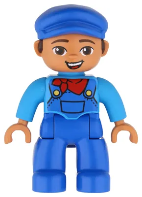 Obrázek produktu pro LEGO Minifigurka Duplo, postavička z řady LEGO Ville, muž, modré nohy, tmavě modrá (47394pb252)