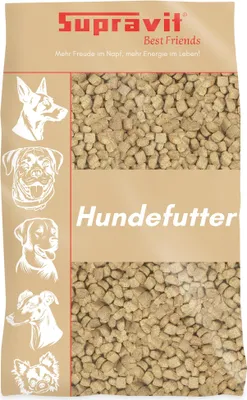 Produktbild von Supravit Hundefutter trocken 15kg | Huhn mit Mais | schmackhaft und gut verträglich | Hunde Trockenfutter für alle Rassen