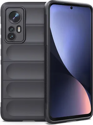 Produktbild von Xiaomi 12 Pro Hülle, Weich TPU Silikon Stossfest Anti-rutsch Schutzhülle für Xiaomi 12 Pro Dunkelgrau