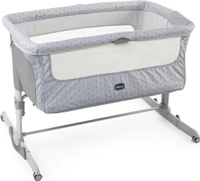 Produktbild von Beistellbett Chicco Next2Me Dream, Silver, Höhenverstellbar, Ab 0 Monate, Inklusive Matratze, Mit Rollen