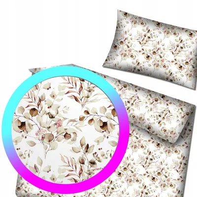 Produktbild von Designpremium Baumwoll-Bettwäsche 140x200 cm Eukalyptus