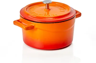 Produktbild von LAVA Cocotte orange Ø 11 cm, Serie Cocottes round Gusseisen emailliert