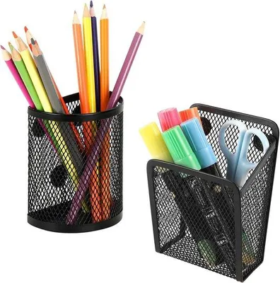Obrázok produktu pre Magnetické držiaky na perá, čierny kov, pre deti, do kancelárie