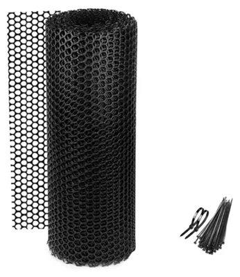 Kunststoffnetz 10 m x 40 cm, schwarz, Gartenzaun, Tierbarriere