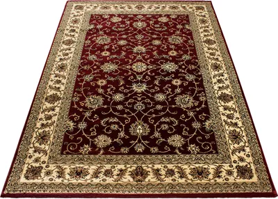 Produktbild von Orient Teppich Wohnzimmer Rot 120x170 Rechteck modern oder klassisch Orientalisches Design aus Polypropylen