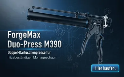 Obrázok produktu pre ForgeMax Duo-Press M390 – dvojitá lisovačka na kartuše pre tepelne odolnú montážnu penu