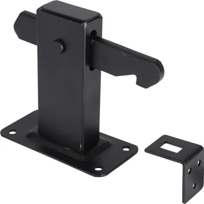 Immagine prodotto di Fermo porta nero - montaggio a pavimento - per pezzo