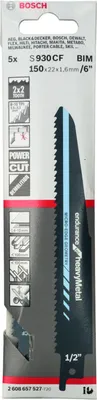 Produktbild von PRO Thick Metal Demolition S930CF Säbelsägeblatt, 1,6 x 22 x 150 mm, 5-tlg.