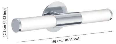 Obrázok produktu pre EGLO PALMERA, Zarovnané, 2 žiaroviek, E14, IP44, Chróm