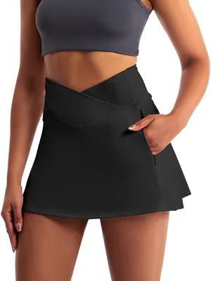 Imagen del producto de Solidchoice: Pantalón deportivo para mujer con falda integrada y 4 bolsillos
