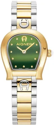 Zdjęcie produktu dla Aigner Ancona AGW.248003 zielono-srebrno-złoty zegarek damski ze stali nierdzewnej – NOWY