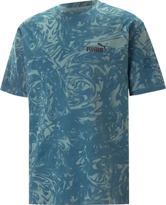Imagen del producto de Camiseta de manga corta para hombre PUMA Power Summer Print, modelo 84, color "adriatic", talla M