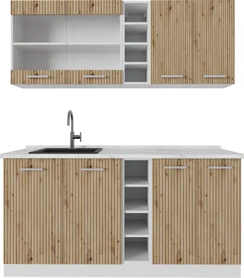 Immagine prodotto di Cucina singola Vicco R-Line Rovere artigianale/bianco 160 cm Senza piano di lavoro, Model 48993