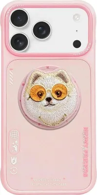 Produktbild von Etui Nimmy Glasses Cool Dog Magsafe Do Iphone 17 Pro - Różowe